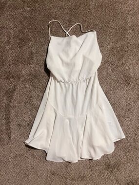 She + Sky White Spaghetti-Strap Mini Dress